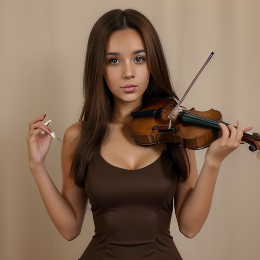 AI-generated picture of a woman playing the violin